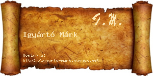 Igyártó Márk névjegykártya