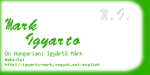 mark igyarto business card