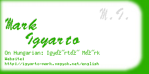 mark igyarto business card